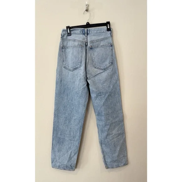 Agolde Criss Cross Upsized Jean High Rise Cross Front Straight Leg Size 25 2661 - Picture 7 of 12